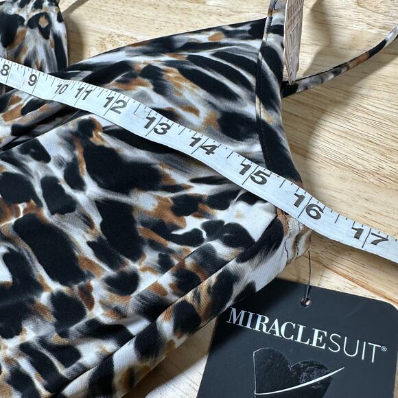 Miraclesuit NWT Fur Realz Adora Swim Dress Size 10 Underwire Adjustable Strap - Picture 7 of 8